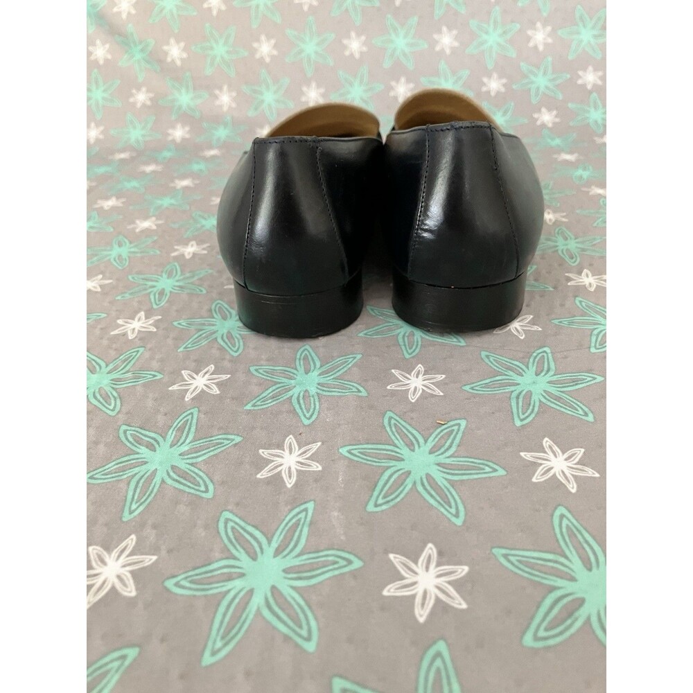 Ralph Lauren Black and Cream Leather Penny Loafers - Picture 6 of 12